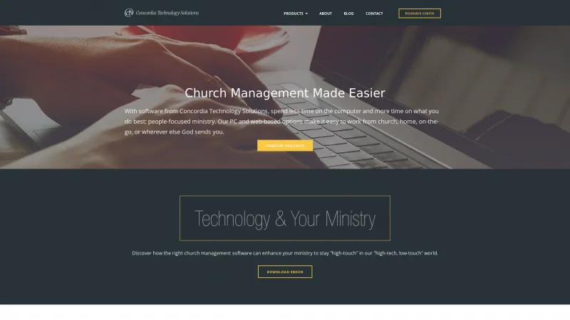 Homepage of Church360