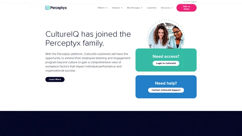 Homepage of CultureIQ