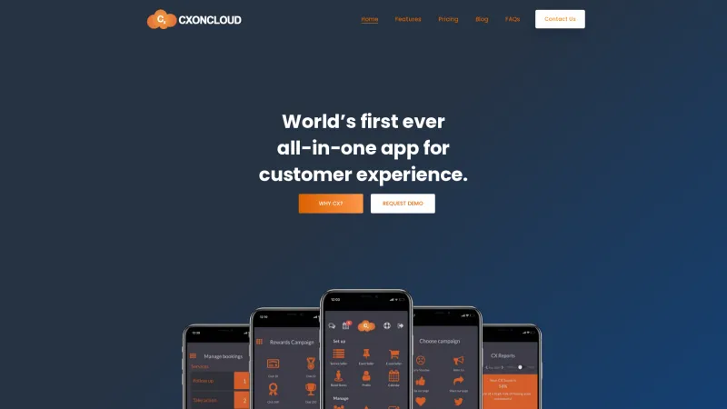 Homepage of CXONCLOUD