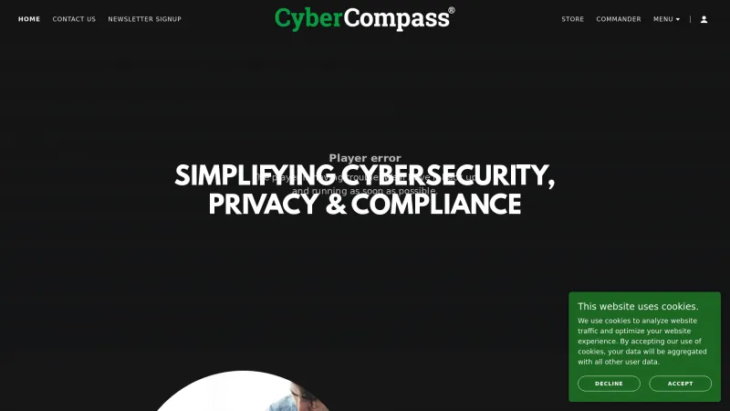 Homepage of CyberCompass