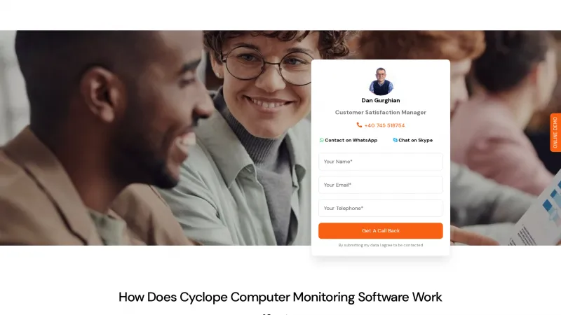 Homepage of Cyclope