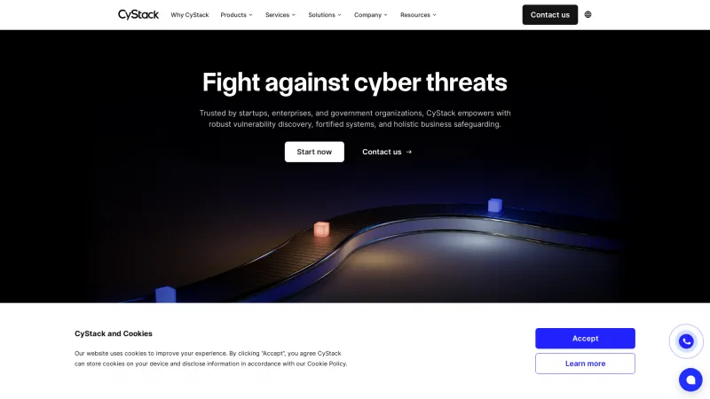 Homepage of CyStack Platform