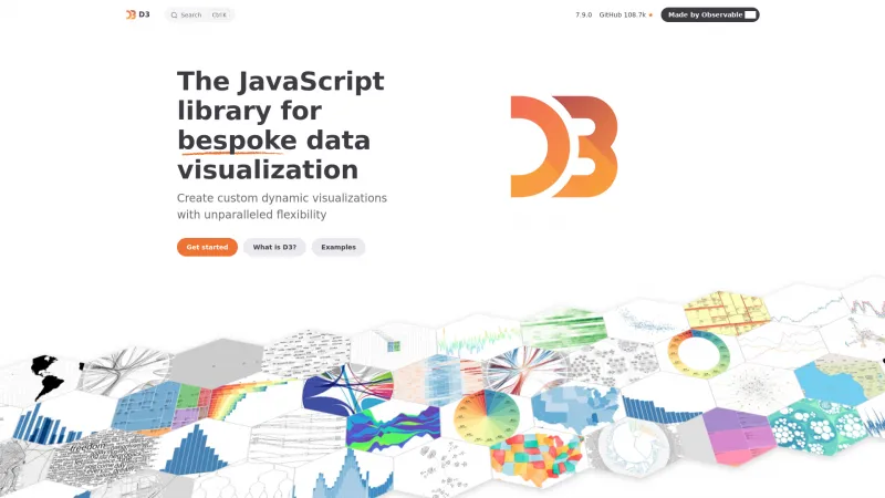 Homepage of D3.Js