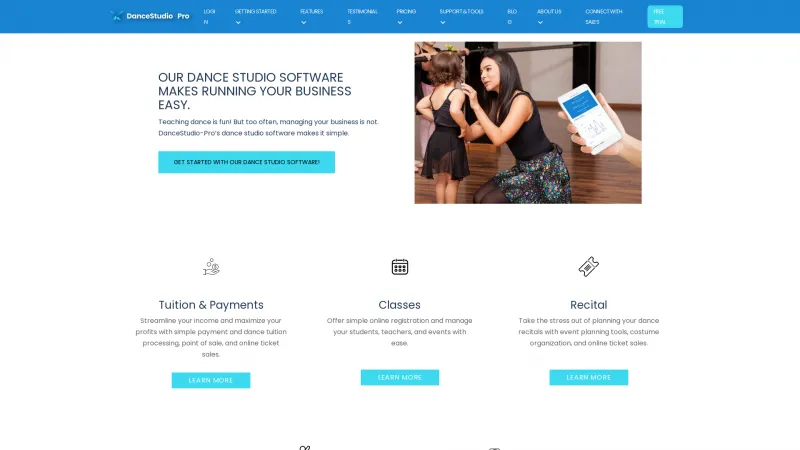 Homepage of DanceStudio-Pro