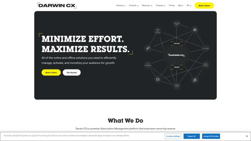 Homepage of Darwin CX