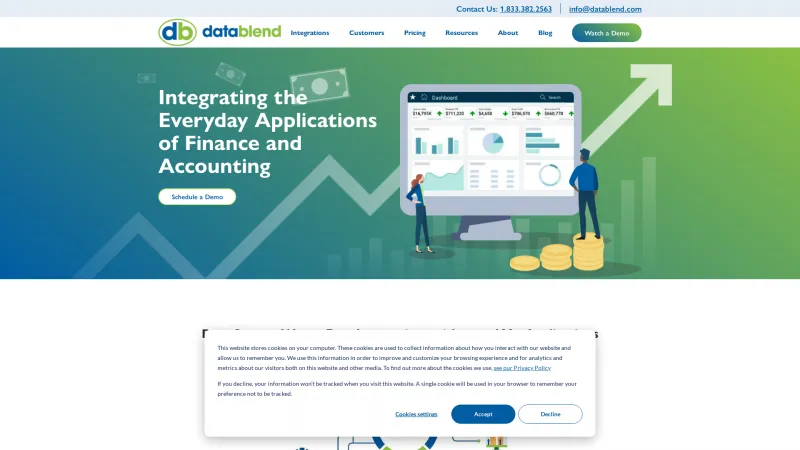 Homepage of DataBlend