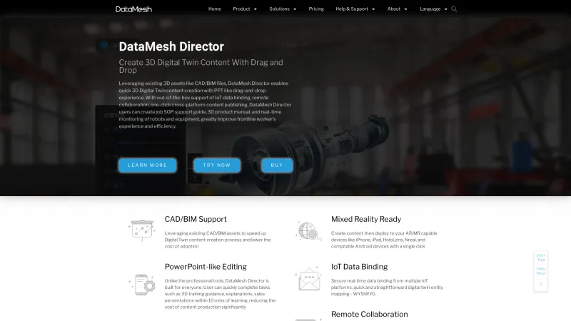 Homepage of DataMesh Director