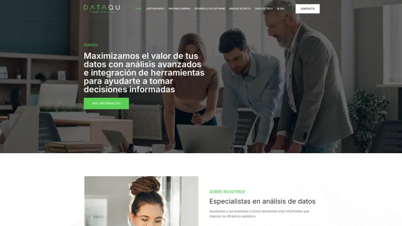 Homepage of DataQu