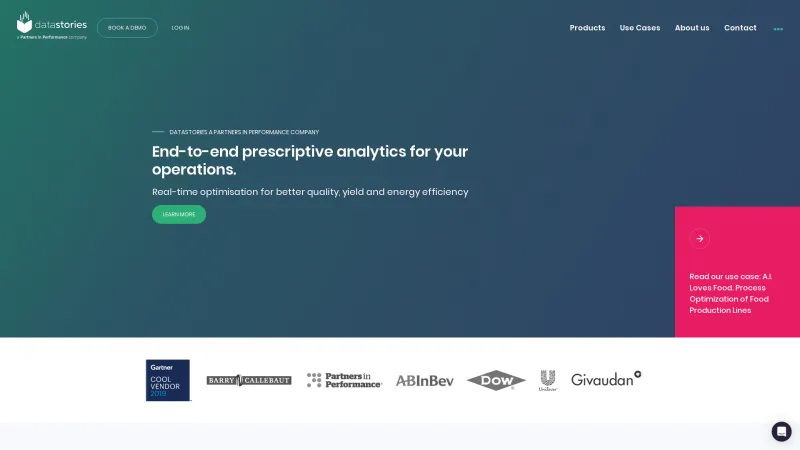 Homepage of DataStories