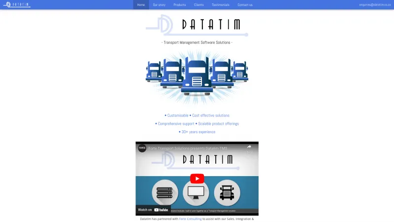 Homepage of Datatim TMS