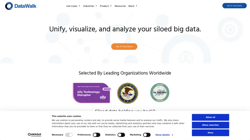 Homepage of DataWalk