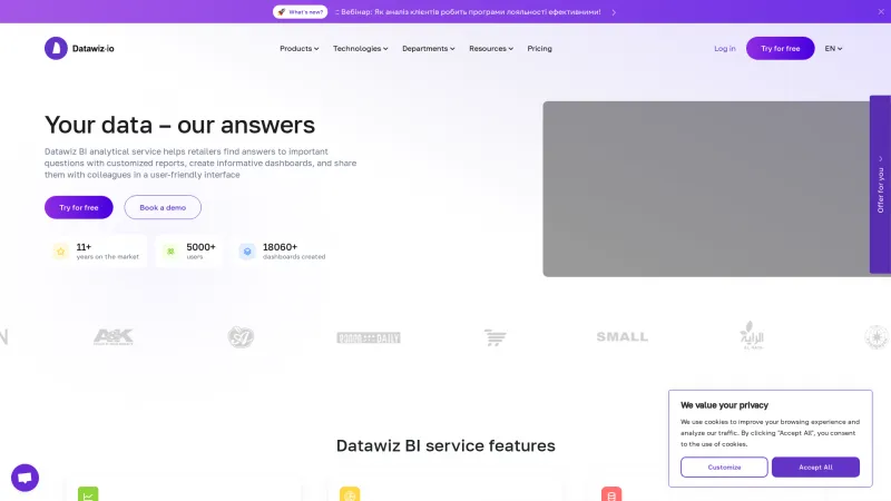 Homepage of Datawiz BES