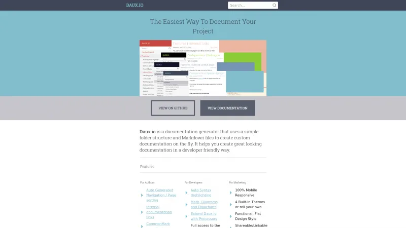Homepage of Daux.io