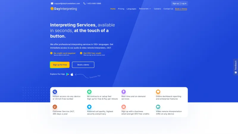 Homepage of DayInterpreting