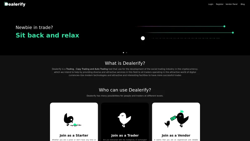 Homepage of Dealerify