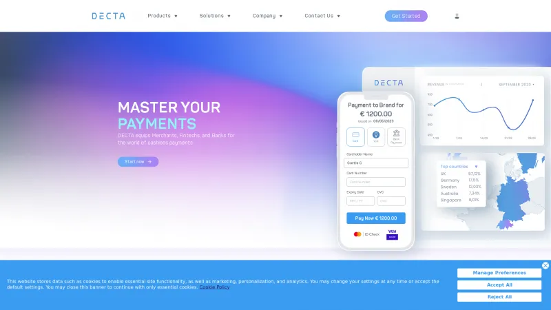 Homepage of Decta