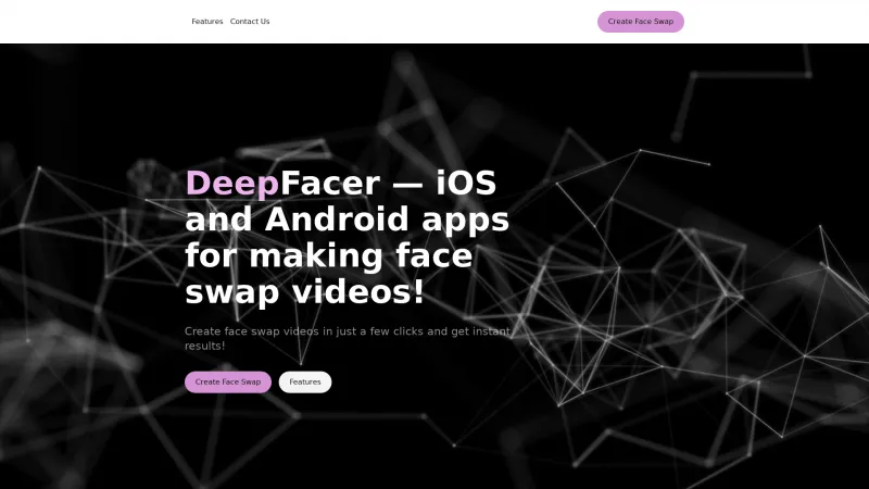 Homepage of DeepFaker App