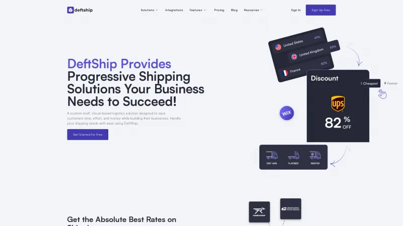 Homepage of DeftShip