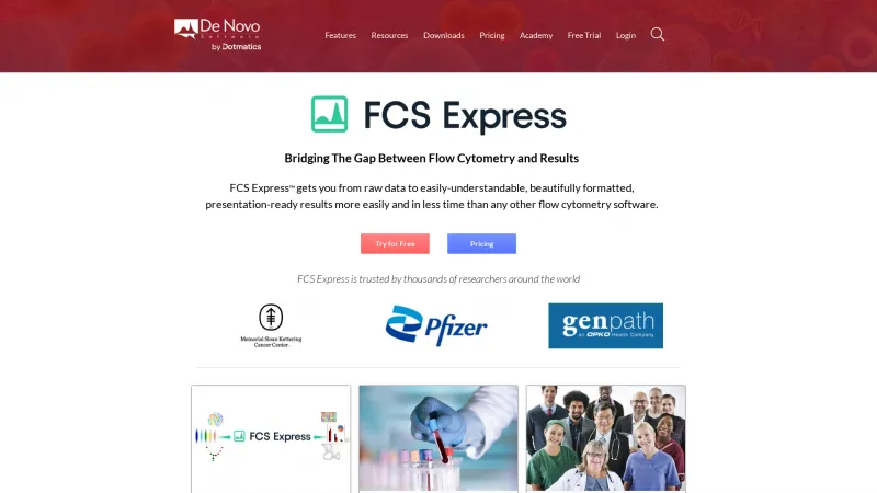 Homepage of FCS Express