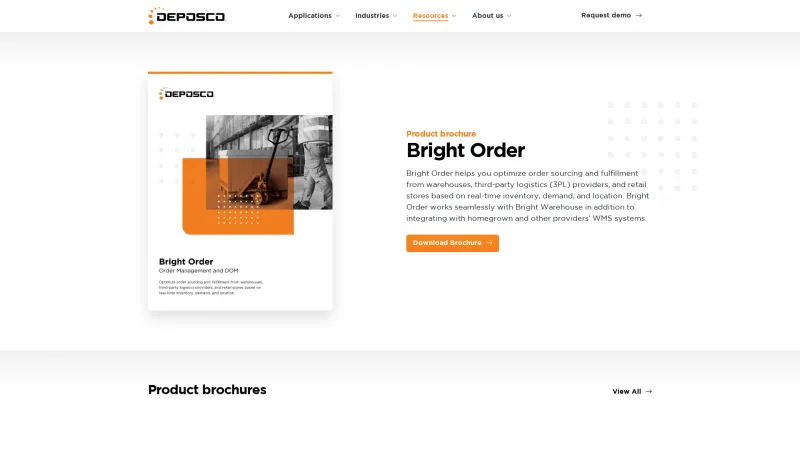 Homepage of Bright Order