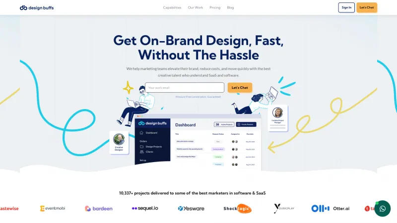 Homepage of Design Buffs