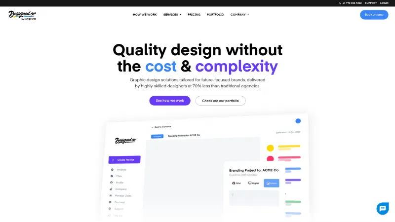 Homepage of Designed.co