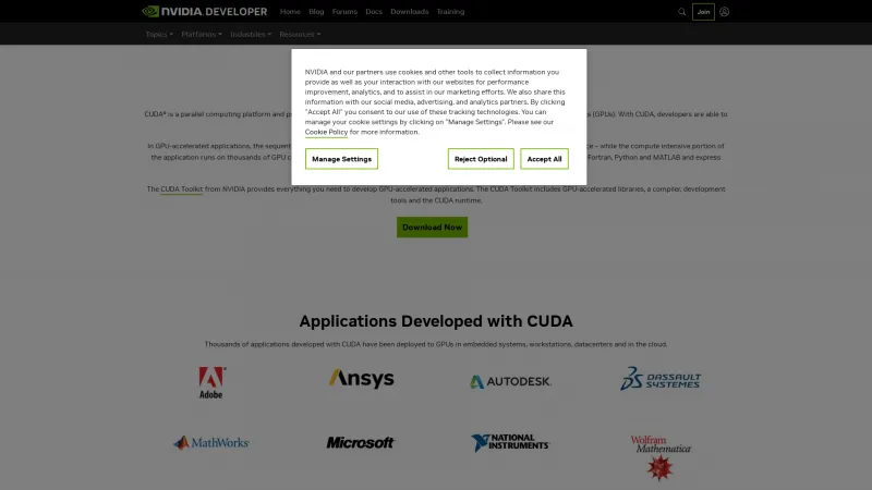 Homepage of CUDA