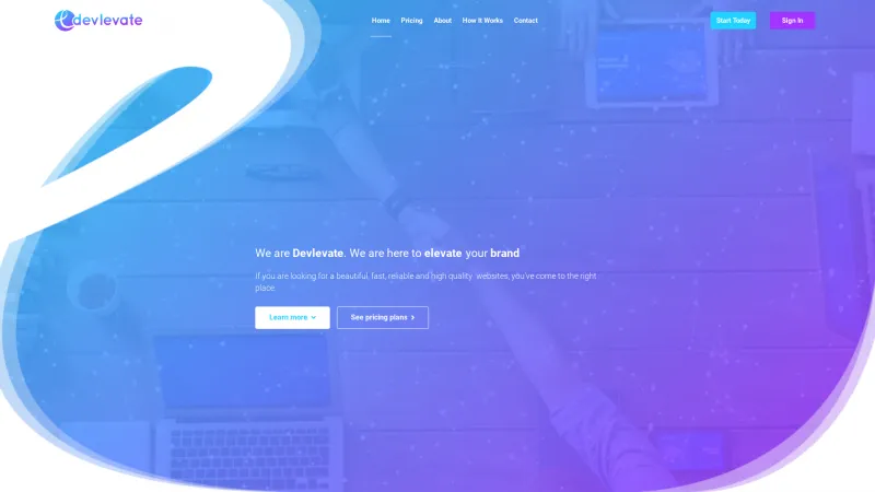 Homepage of Devlevate