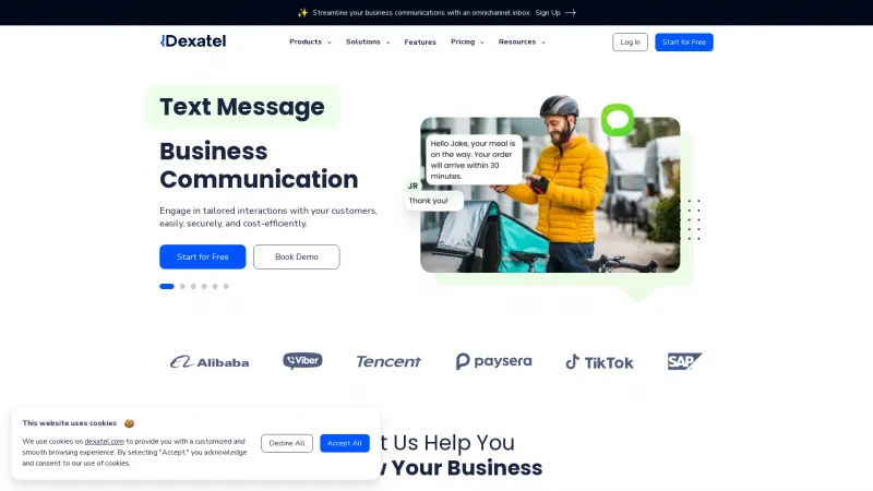 Homepage of Dexatel