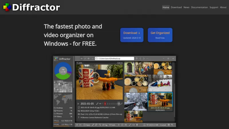 Homepage of Diffractor