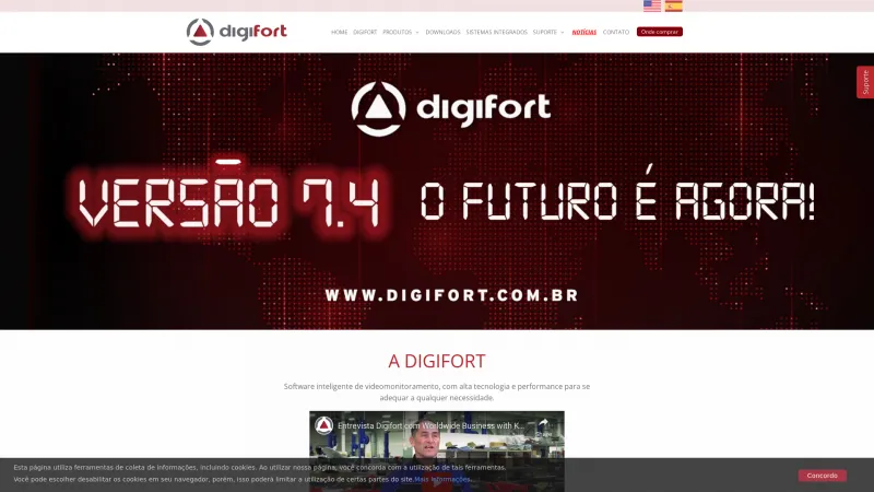 Homepage of Digifort