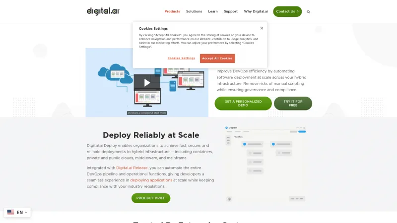 Homepage of Digital.ai Deploy