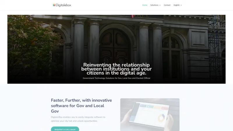 Homepage of DigitaleBox