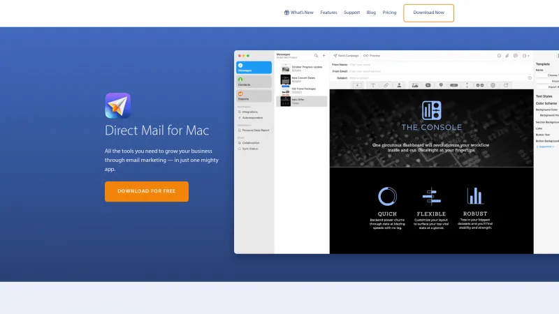 Homepage of Direct Mail