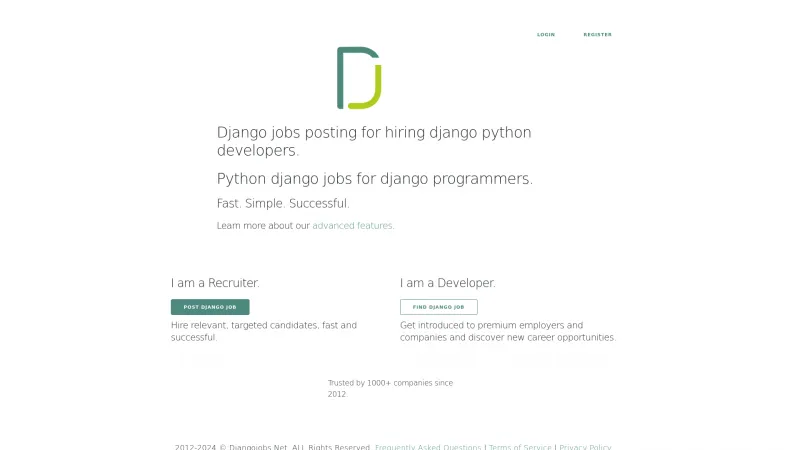 Homepage of Djangojobs.Net