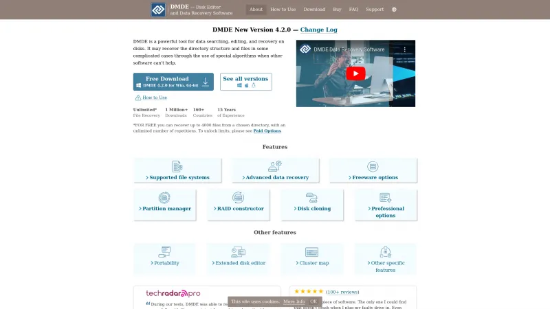 Homepage of DMDE