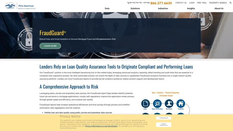 Homepage of FraudGUARD