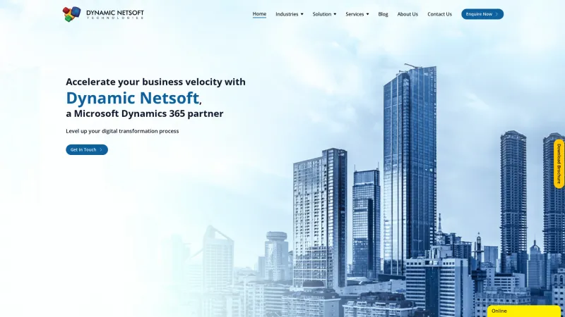 Homepage of Dynamic Netsoft Contract Management