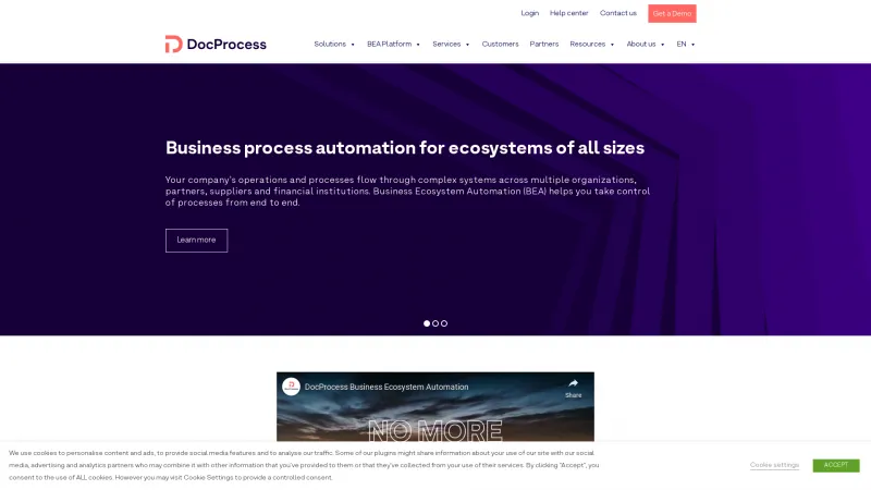 Homepage of DocProcess