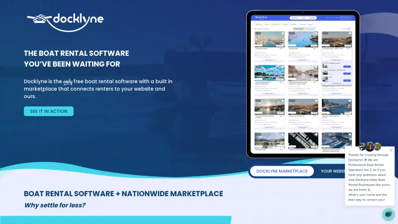 Homepage of Docklyne