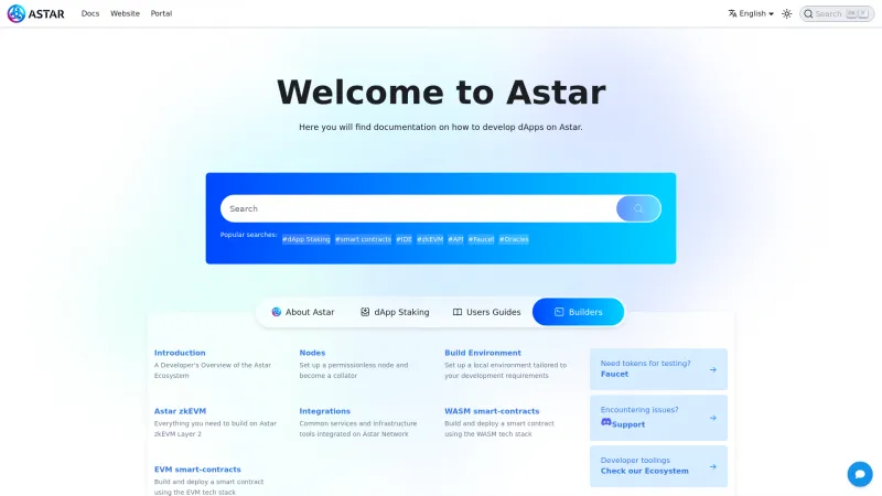 Homepage of Astar Network