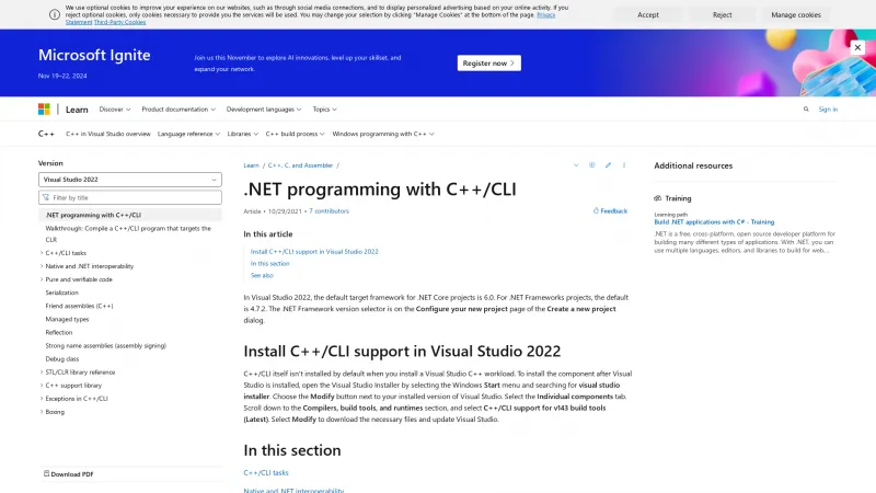 Homepage of C++/CLI