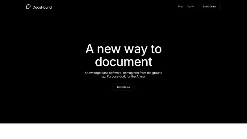 Homepage of DocsHound