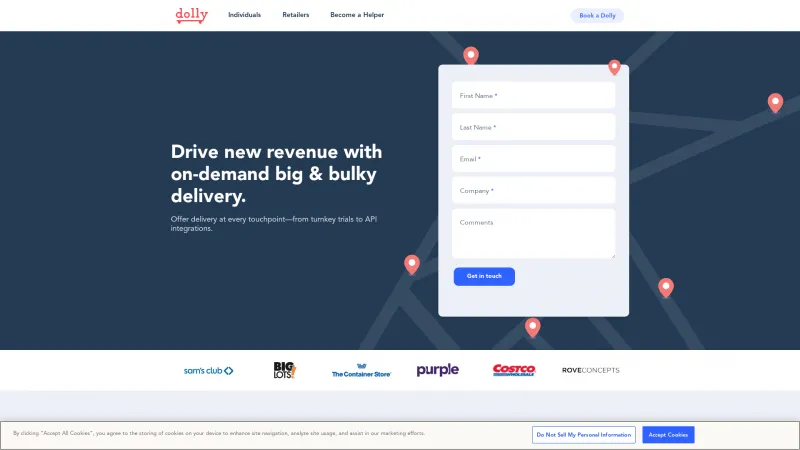 Homepage of Dolly