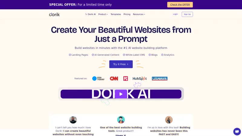 Homepage of Dorik