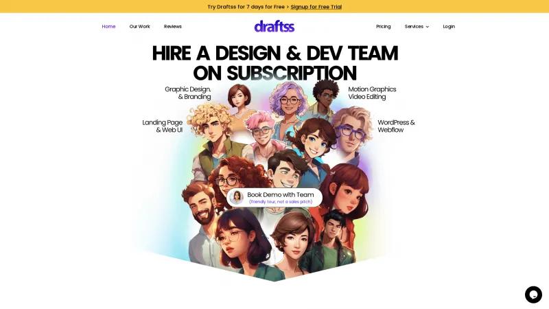 Homepage of Draftss