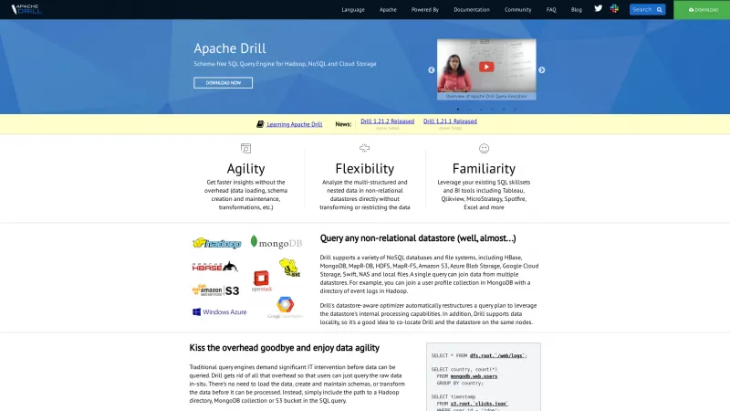 Homepage of Apache Drill