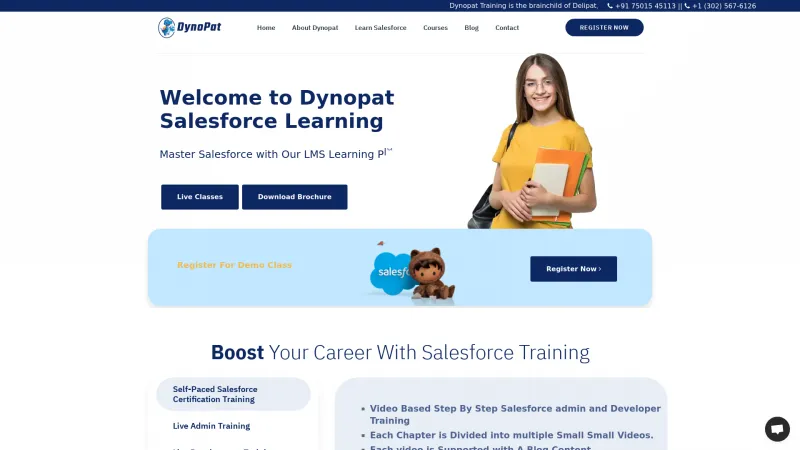 Homepage of DynoPat