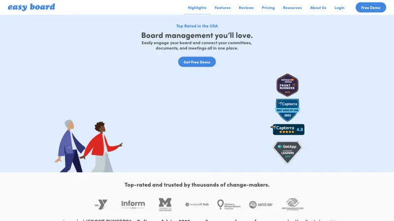 Homepage of Easy Board