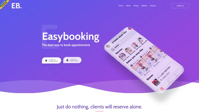 Homepage of Easybooking